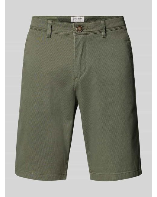 Jack & Jones Regular Fit Shorts mit Eingrifftaschen Modell 'BOWIE' in Green für Herren
