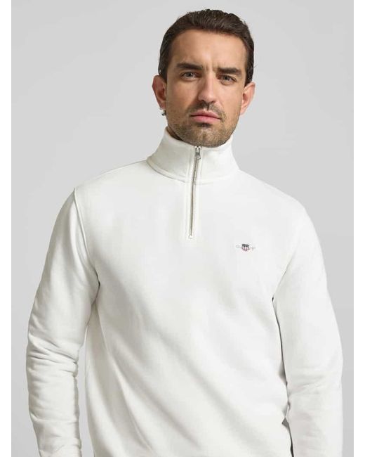 Gant Sweatshirt mit Stehkragen in White für Herren