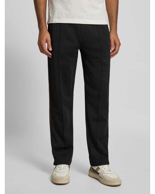 HUGO Regular Fit Sweatpants aus Baumwoll-Mix Modell 'DERWENT' in Black für Herren