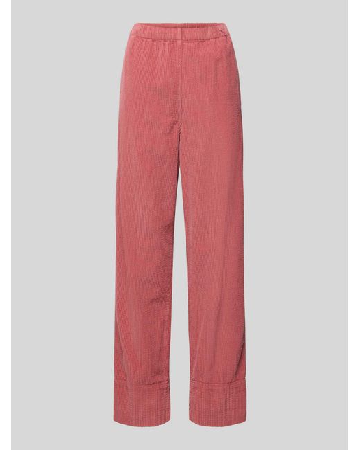 American Vintage Stoffen Broek Met Elastische Band Model 'Padow' in het Red