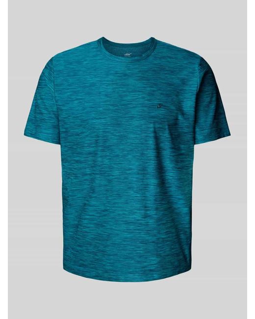 J.o.y. T-Shirt mit Label-Print Modell 'VITUS' in Blue für Herren