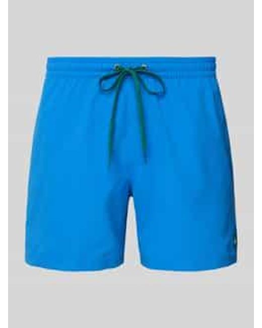Quiksilver Zwembroek Met Labeldetail En Elastische Band in het Blue voor heren