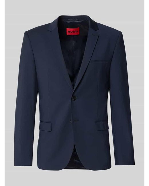 HUGO Super Slim Fit Anzugsakko aus Schurwoll-Mix Modell 'ARTIM204X' in Blue für Herren