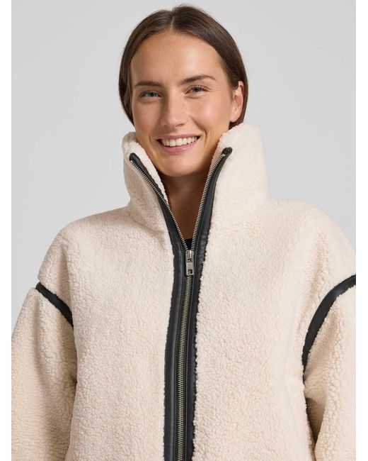 Jake*s Teddyfleece Jas Met Opstaande Kraag in het Natural