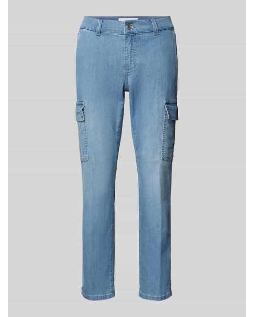 ANGELS Blue Straight Leg Jeans mit Cargotaschen Modell 'Cici'