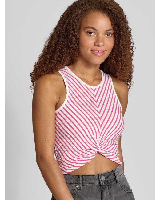 ONLY Slim Fit Tanktop Met Wikkellook in het Pink