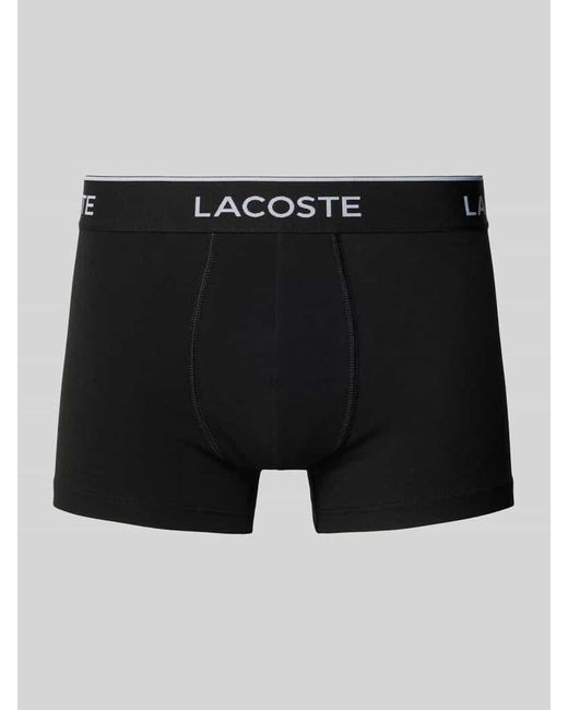 Lacoste Trunks mit elastischem Label-Bund in Black für Herren