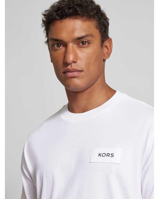 Michael Kors T-Shirt mit Label-Patch in White für Herren