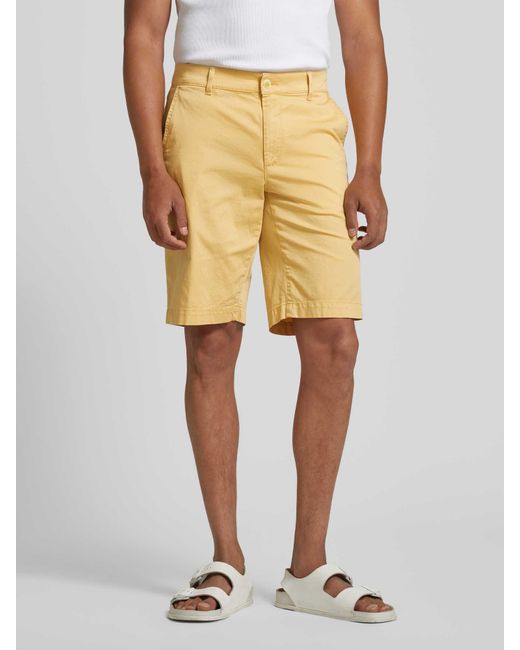 Brax Regular Fit Chino-Shorts mit Gesäßtaschen Modell 'BOZEN' in Yellow für Herren