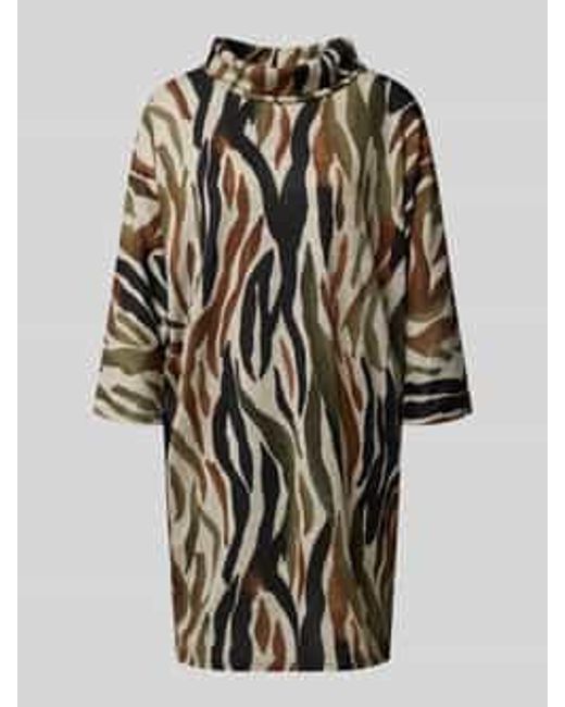 Apricot Relaxed Fit Jurk Met Wijde Col in het Multicolor