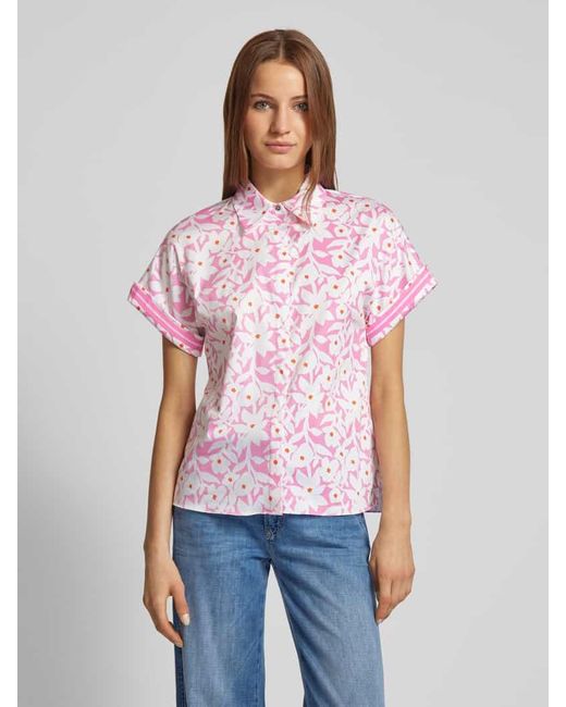Marc Cain Pink Blusenshirt mit Allover-Muster