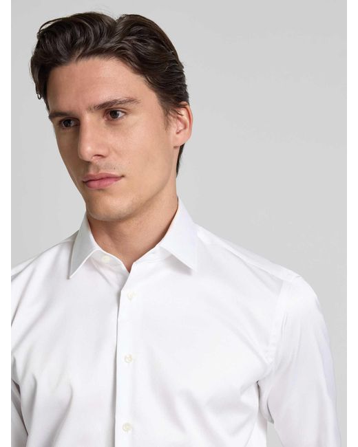 Christian Berg Men Regular Fit Zakelijk Overhemd Met Kentkraag in het White voor heren