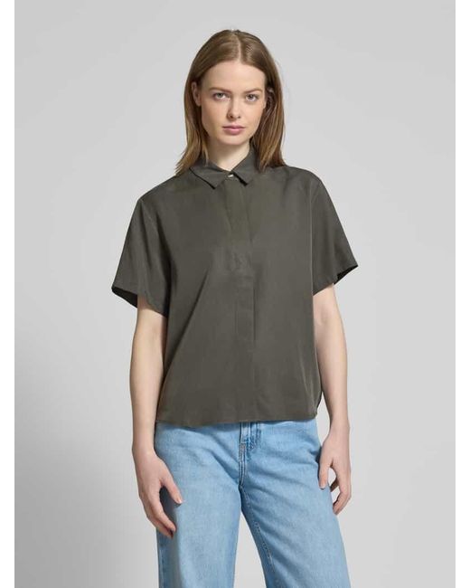 Samsøe & Samsøe Gray Regular Fit Hemdbluse mit 1/2-Arm Modell 'MINA'