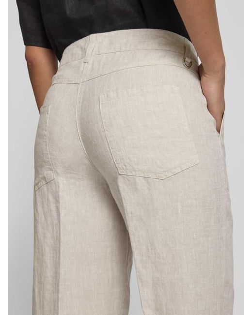 M·a·c Natural Straight Leg Leinenhose in verkürzter Passform Modell 'Nora'