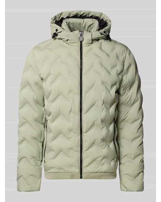 Lerros Regular Fit Steppjacke mit Reißverschlusstaschen in Green für Herren