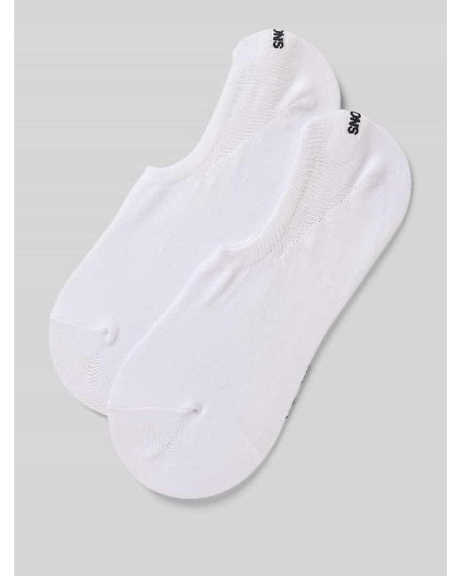 Snocks Socken mit geripptem Abschluss im 2er-Pack in White für Herren