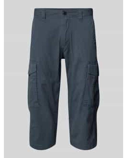 S.oliver Relaxed Fit Bermuda Van Katoenmix in het Blue voor heren