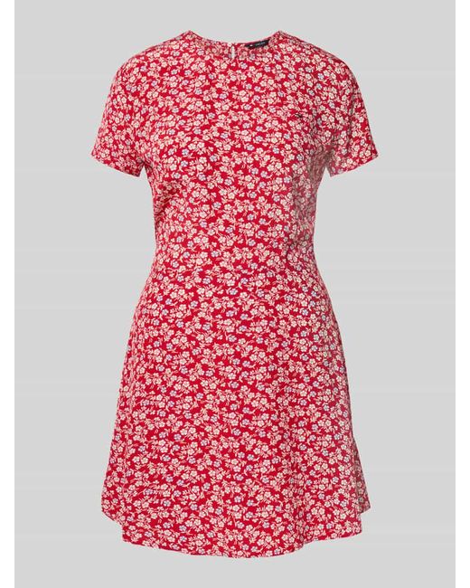 Tommy Hilfiger Red Tailliertes Freizeitkleid aus reiner Viskose