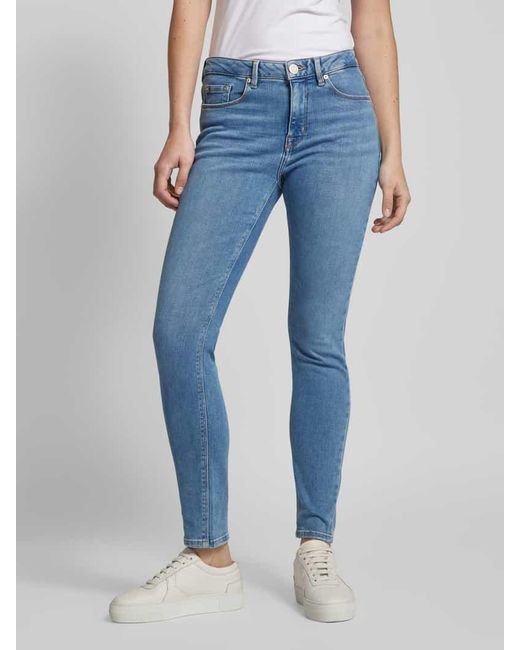 Opus Blue Skinny Fit Jeans im 5-Pocket-Design Modell 'Elma'