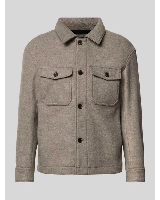 SELECTED Regular Fit Jack Met Wol, Model 'Mitch' in het Gray voor heren