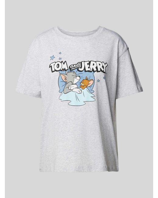 Jake*s T-shirt Met Tom&jerry®-print in het Gray