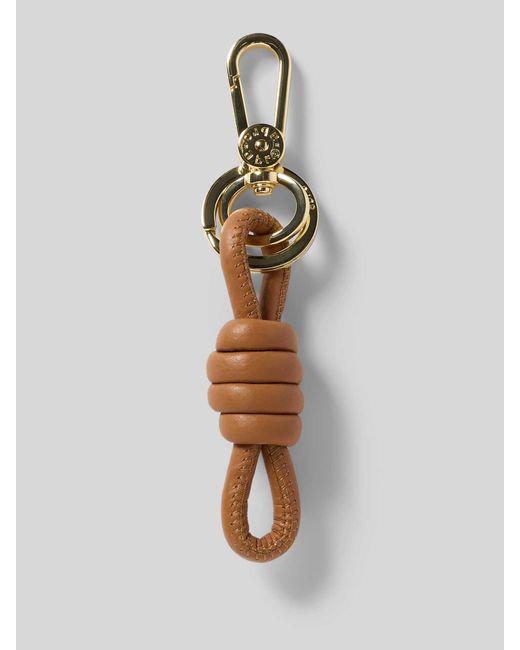 Abro⁺ Sleutelhanger Van Echt Leer Met Label in het White