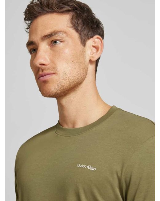 Calvin Klein T-Shirt mit Label-Print in Green für Herren