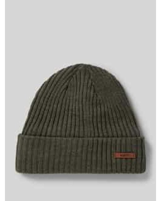 Barts Beanie Met Labeldetail, Model 'Wilbert' in het Green voor heren