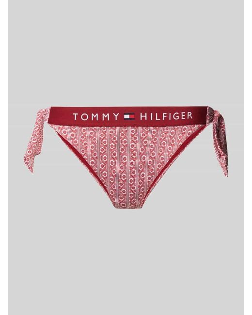 Tommy Hilfiger Pink Bikini-Hose mit Label-Bund Modell 'CHEEKY SIDE'