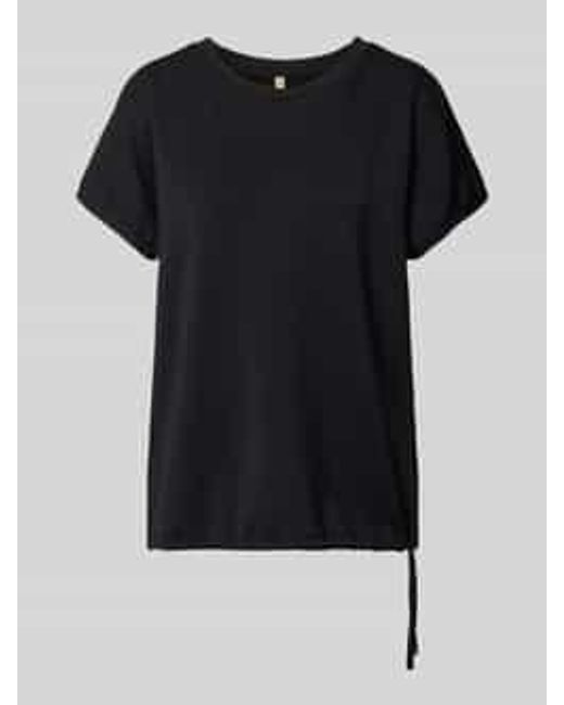 Soya Concept T-Shirt Van Mohair-Mix Met Ronde Hals Model 'Banu' in het Black