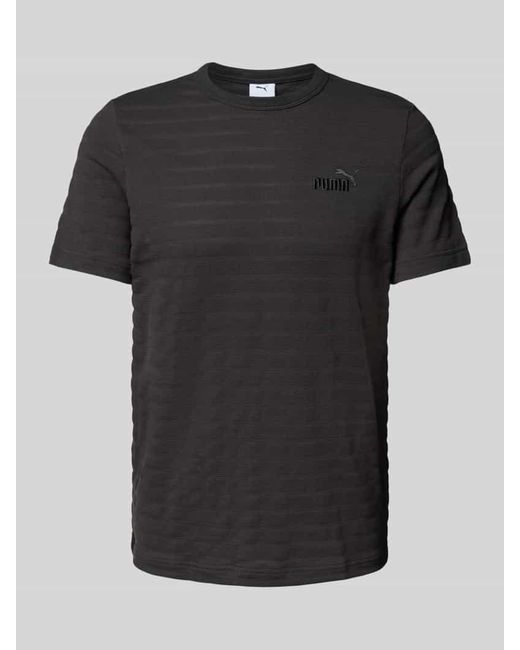 PUMA T-Shirt mit Strukturmuster Modell 'ESS ELEVATED' in Black für Herren