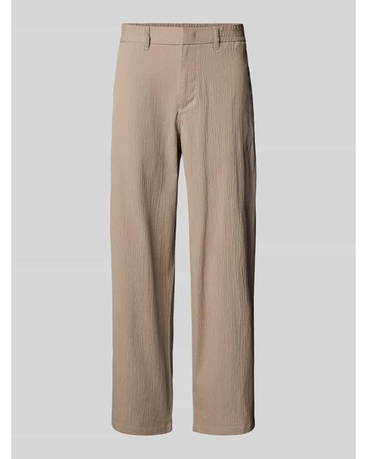 ARMANI EXCHANGE Straight Leg Hose mit Strukturmuster in Natural für Herren