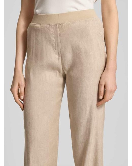 RAPHAELA by BRAX Natural Flared Stoffhose mit elastischem Bund Modell 'Pam'