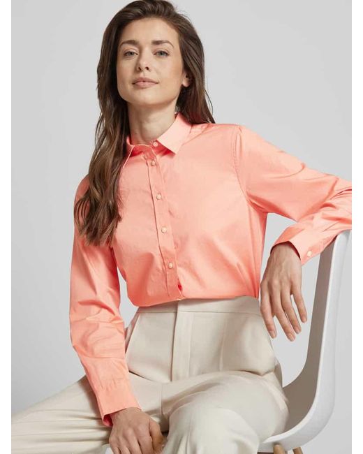 Gant Pink Regular Fit Hemdbluse mit Hemdblusenkragen Modell 'POPLIN'