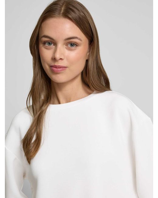 S.oliver Relaxed Fit Sweatshirt in het White