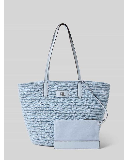 Ralph Lauren Blue Shopper mit Label-Applikation Modell 'BRIE'