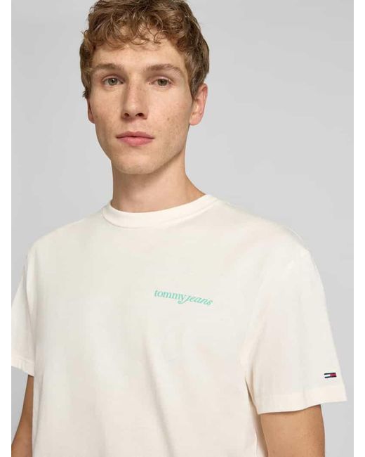 Tommy Hilfiger Regular Fit T-Shirt aus reiner Baumwolle in Natural für Herren