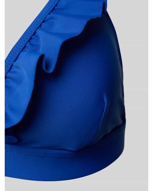 Shiwi Blue Bikini-Oberteil mit Volants Modell 'Beau'
