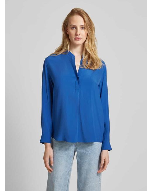 Seidensticker Blue Bluse aus Viskose mit Tunikakragen