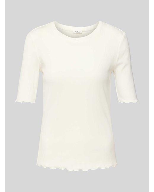 S.oliver Regular Fit Shirt Met Sierzoom in het Natural
