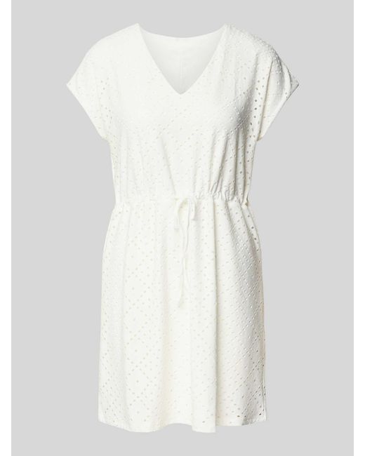 Vero Moda Getailleerde Mini-jurk Met Ajourpatroon in het White