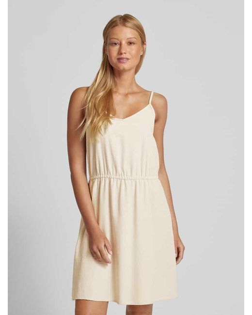 Vero Moda White Knielanges Kleid mit Allover-Muster Modell 'MYMILO'