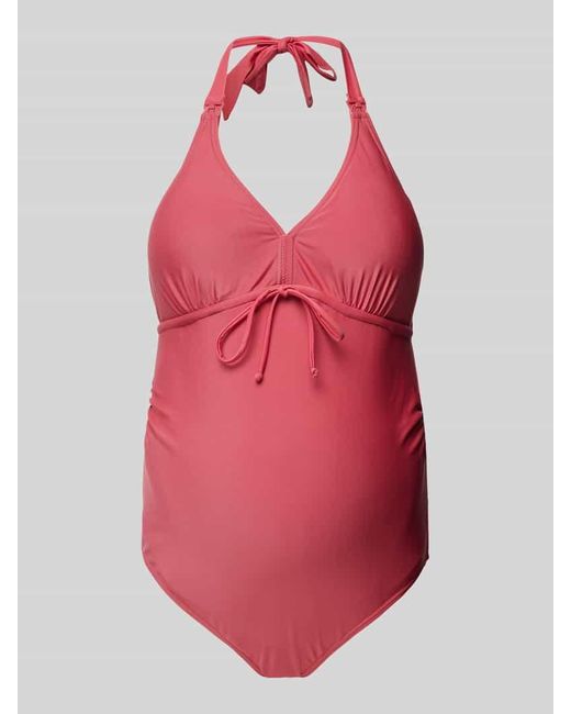 Mama.licious Pink Umstands-Badeanzug mit Schleifen-Detail Modell 'MOLLY'