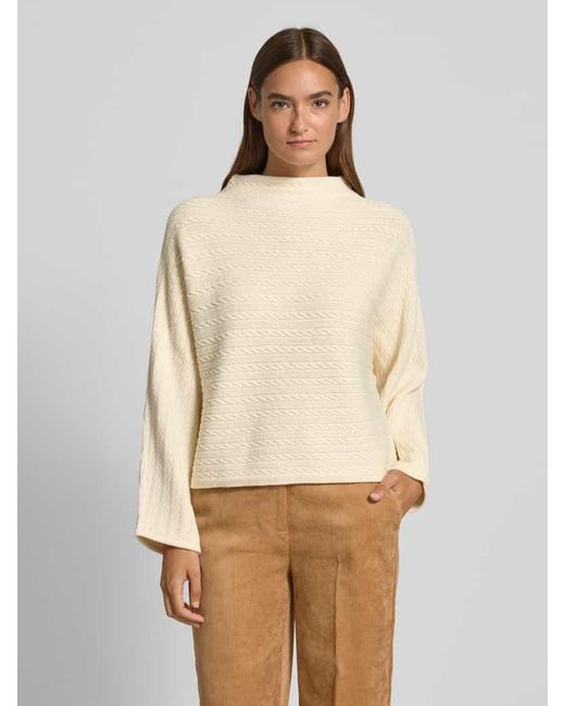 Zero Natural Strickpullover mit Stehkragen