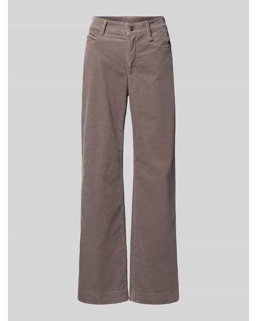 M·a·c Brown Cordhose mit weitem Bein und Eingrifftaschen