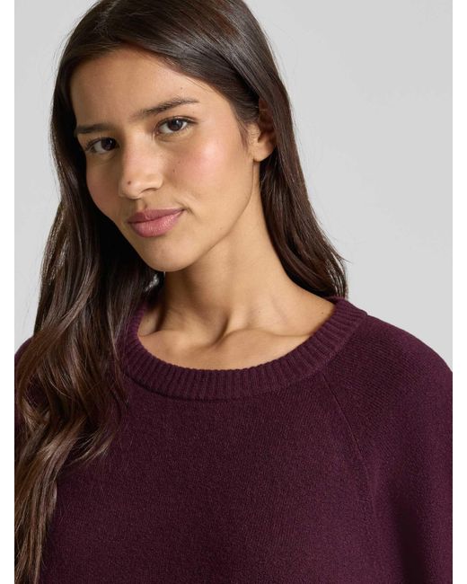 Comma, Gebreide Pullover Met 3/4-Mouwen in het Red