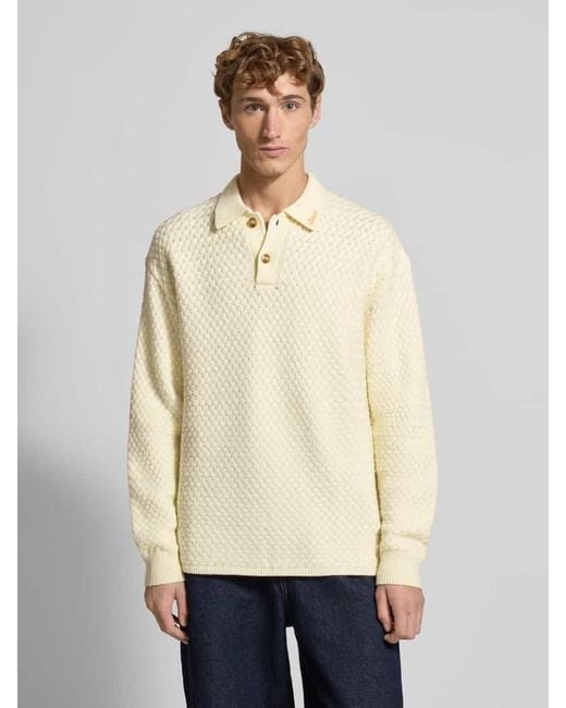 BLKVIS Strickpullover mit Polokragen Modell 'Script' in Natural für Herren