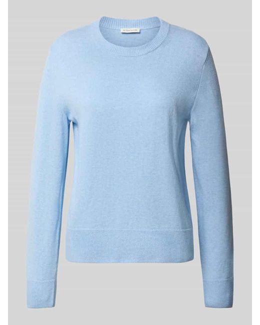 Tom Tailor Blue Regular Fit Strickpullover aus Baumwoll-Kaschmir-Mix