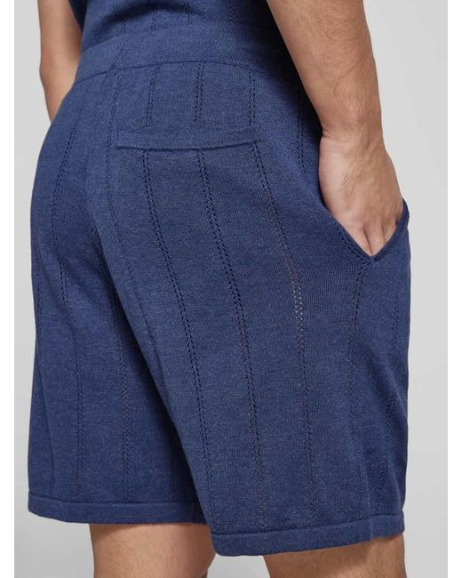 COLOURS & SONS Regular Fit Shorts Mit Lochmuster in Blue für Herren