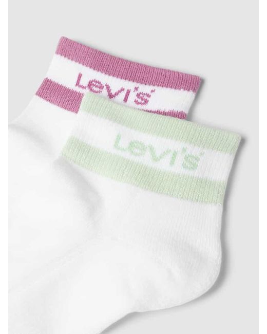 Levi's Socken mit Label-Print im 2er-Pack in White für Herren